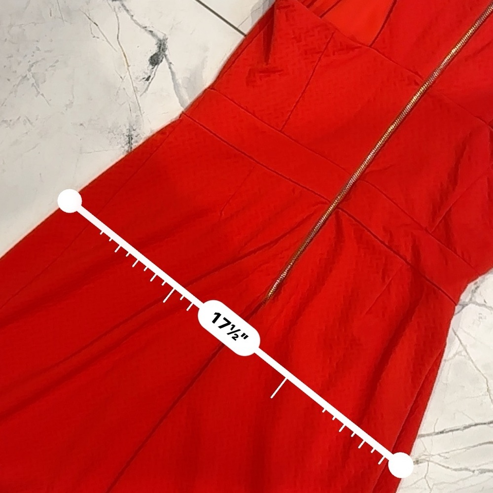 Laundry By Shelli Segal | 8 | Vibrant Red Sheath Dress - Picture 8 of 9